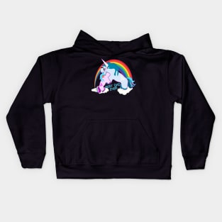 Best Dad Ever Unicorn with Rainbow Special Design for Unicorn lovers Gift Kids Hoodie